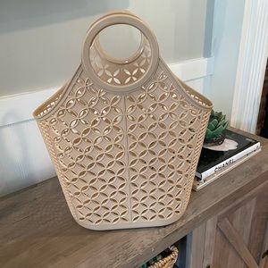 Tan sunjellies atomic tote bag